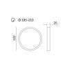 Downlight LED SIGARO CIRCLE PT 18W 4000K Kobi Premium