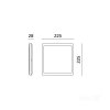 Plafon LED NIVERA SQUARE 12W 3CCT LX IP54 czarny Kobi Premium
