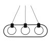 Lampa wisząca FREDO KOŁO 3 czarna