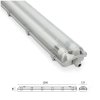 Zestaw HERMETIC 2x120 + LED T8 18W 4000K IP65 Kobi