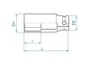NASADKA DŁUGA UDAROWA CIENKOŚCIENNA 1/2 12mm x 80mm, 6-kąt King Tony