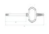 KLUCZ TRZPIENIOWY T TORX T6 x 45mm King Tony