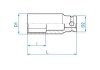 NASADKA DŁUGA UDAROWA 1/2 10mm x 80mm, 6-kąt King Tony