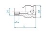 NASADKA UDAROWA GWIAZDKOWA 3/8 E-TORX E12 x 32mm King Tony