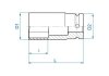 NASADKA DŁUGA UDAROWA CIENKOŚCIENNA 3/4 30mm x 90mm, 6-kąt King Tony