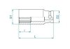 NASADKA DŁUGA UDAROWA 1/2 30mm x 80mm, 12-kąt King Tony