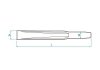 PRZECINAK PROFILOWANY, DO ELEMENTÓW METALOWYCH 29mm x 250mm King Tony