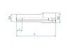 NASADKA DŁUGA 1/2 10mm x 120mm 6-kąt Cr-V King Tony