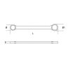 Klucz oczkowy dwustronny prosty 16x17 mm, 95 Beta