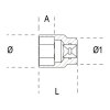 Nasadka 1/4 z profilem uniwersalnym 4,5 mm / 3/16 / E6 chromowana, 900U Beta