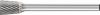 Maly frez trzpieniowy ze stopow twardych, ksztalt ostroslupa sciet.0307 5 3mm 3x7mm Pferd