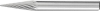 Frez trzp.ze stopow twar.stozek ostry 0618 3 6mm 6x18mm Pferd