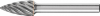 Frez trzpien.ze stopow tward.lukowy ostry 1225, stal nierdz.6mm 12x25mm Pferd