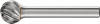 Frez trzpien. z weglika spiekanego, kulisty 0605, stal nierdzewna 6mm 6x5,4mm Pferd