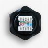 Gniazdo przemysłowe STP RJ45 kat.6 keystone (110), czarne