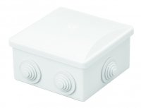 Puszka instalacyjna 80x80x40 hermetyczna okrągła biała z dławikami S-BOX 036BO Pawbol 
