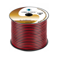 Kabel głośnikowy 0,5mm czarno-czerwony