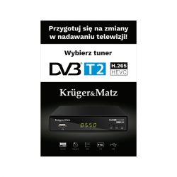 Plakat Kruger&Matz Tuner DVB-T2