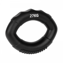 Silikonowy ściskacz do rąk do rehabilitacji rąk, 0 - 27 kg , czarny , REBEL ACTIVE