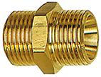 Zlaczka z podwoj.gwint, gwint zewn. G1/4xG1/4, rozmiar klucza 17mm z mosiadzu, RIEGLER