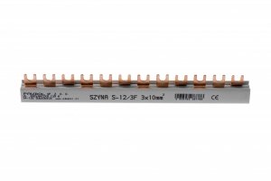 Szyna łączeniowa 3P 63A 10mm2 widełkowa S‑12 E.4302 Pawbol