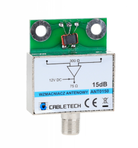 Wzmacniacz antenowy ekranowany 15dB Cabletech