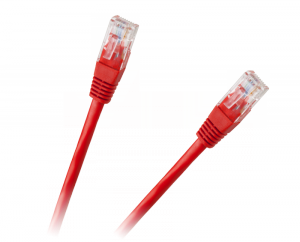 Patchcord kabel UTP 8c wtyk-wtyk 1.0m CCA czerwony