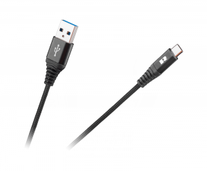 Kabel USB - USB typu C REBEL 50 cm czarny