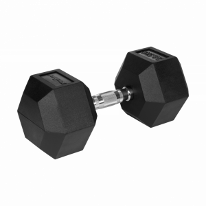 Hantel żeliwny gumowany HEX 22,5 kg REBEL ACTIVE