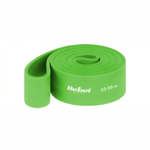 Guma do ćwiczeń lateksowa - Power Band PL-5, zielona 23-55 kg  REBEL ACTIVE