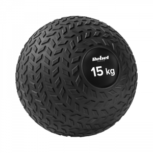 Mała piłka lekarska do ćwiczeń rehabilitacyjna Slam Ball 23cm 15kg, REBEL ACTIVE
