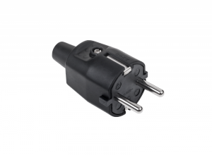 Wtyczka typu niemieckiego  16A/250V (gumowa czarna) 2209