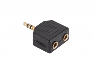 Złącze Jack 3.5/2x3.5 złote NH552