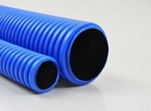 Rura karbowana dwuwarstwowa niebieska 50m, śr. 40mm, 450N QRK FLEX (04.25)