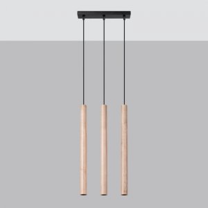 Lampa wisząca PASTELO 3L drewno