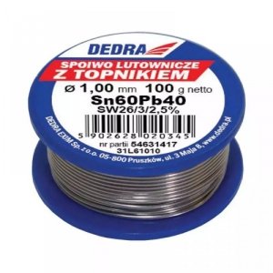 LUT z topnikiem, 1.0mm, 100g, 60%SN, Pb40Sn60