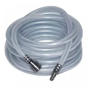 Wąż 7,5m powietrza zbrojony PVC 9,5x15mm szybkozłączki