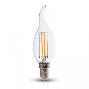 Żarówka LED V-TAC 4W Filament E14 Świeczka Płomyk VT-1997 3000K 400lm