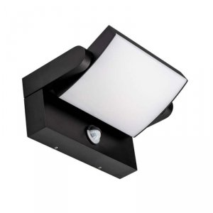 Projektor Oprawa Elewacyjna V-TAC 17W LED Czujnik Ruchu Czarna IP65 VT-11020S 4000K 2520lm