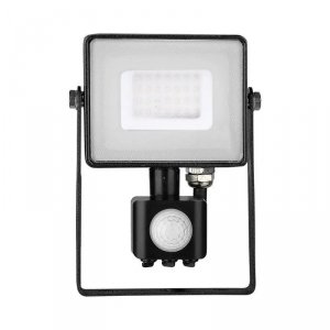 Projektor LED V-TAC 30W SAMSUNG CHIP Czujnik Ruchu Funkcja Cut-OFF Czarny VT-30-S-B 3000K 2400lm 5 Lat Gwarancji