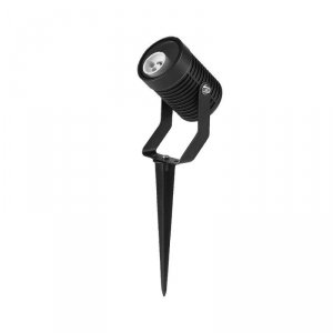 Oprawa gruntowa ogrodowa wbijana aluminium GU10 czarna IP65 VT-44005 3 lata gwarancji