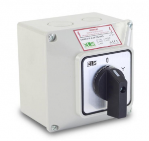 Łącznik krzywkowy 0‑Y‑D 32A 3P w obudowie IP65, LW32 0‑Y‑D 3P OB, ELS 