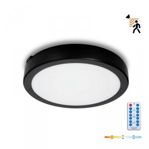 Plafon z czujnikiem ruchu LED NAIROS G2 18W 3CCT LX IP65 czarny Kobi Premium