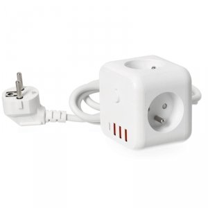Przedłużacz LINEA PRO CUBE C 3gn+3USB/1USB-C/1,5m/Zu+W biały Kobi