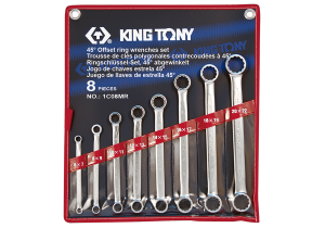 ZESTAW KLUCZY OCZKOWYCH PROSTYCH 8cz. 6 - 22mm, ETUI King Tony