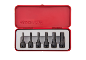 ZESTAW NASADEK UDAROWYCH 3/8 Z KOŃCÓWKĄ HEX 6cz. 4 - 12mm, KASETA King Tony