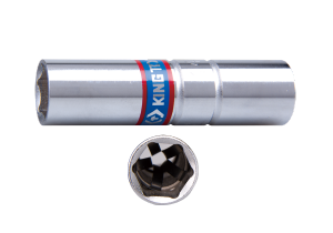 NASADKA DO ŚWIEC 1/2 14mm x 70mm 6-kąt. WKŁADKA Z METALOWYM KLIPSEM King Tony