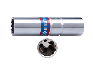 NASADKA DO ŚWIEC 1/2 14mm x 70mm 12-kąt. WKŁADKA Z METALOWYM KLIPSEM King Tony