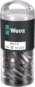Bit 1/4DIN3126E6,3 PZ2x25mm opakowanie. 100szt. Wera