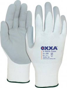 Rękawice X-Nitrile- Foam, rozmiar 11, biały/szary  (12 par)